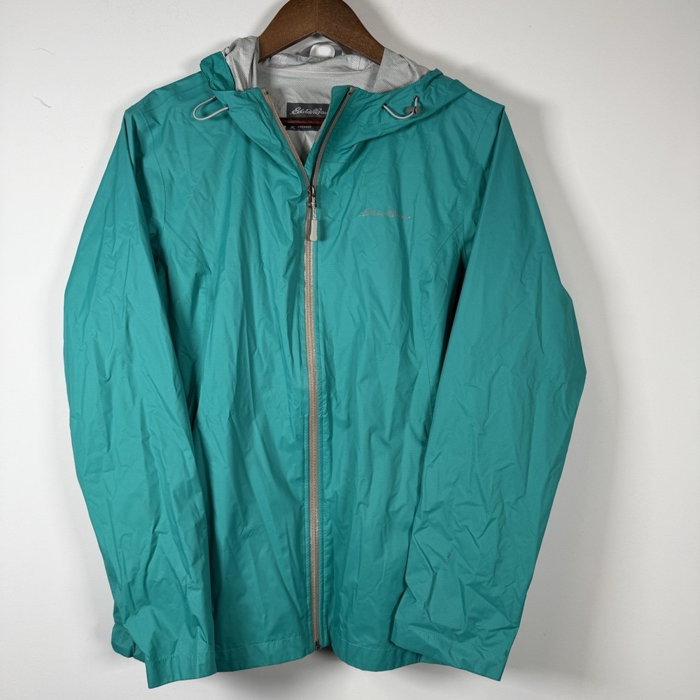 Women's Eddie Bauer Jacket Lightweight Hooded Trail Size Large Outdoor Spring